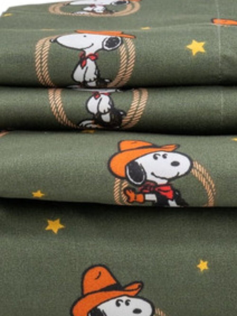 PEANUTS Snoopy Cowboy FULL SIZE SHEET SET  Cowboy Hat And Lasso